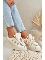 Dámské tenisky na platformě béžové Dolistana