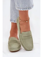 Dámské Semišové Mokasíny Big Star RR274945 Zelené