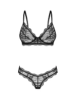 Dámský svůdný set Perisia 2-PCS Set černý - Obsessive Dámský svůdný set Perisia 2-PCS Set černý - Obsessive