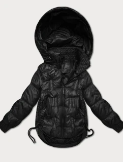 Černá bunda pro přechodné období se stahovacími boky S'West (B8292-1)