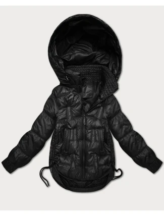 Černá bunda pro přechodné období se stahovacími boky S'West (B8292-1)