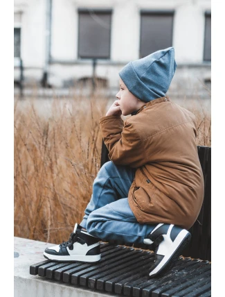 Dětské Sportovní Boty Vysoké Bílo-Černé Teredite