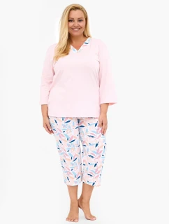 Pyžamo Cornette 389/455 Nancy 3/4 3XL-5XL dámské'