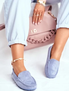 Dámské Semišové Mokasíny Modré Morreno