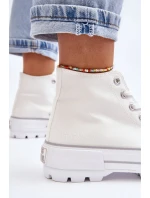 Vysoký Látkové tenisky na platformě Big Star LL274156 Bílá