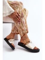 Kožené dámské žabky Zazoo 2659/005 stříbrné Kožené dámské žabky Zazoo 2659/005 stříbrné