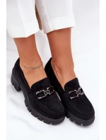 Eko Semišové Polobotky Dámské S Dekorací 39921 Černé Vinceza