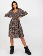 Šaty D73771M30365A černá a béžová Šaty D73771M30365A černá a béžová