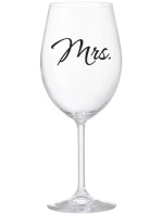 MRS. - čirá sklenice na víno 350 ml