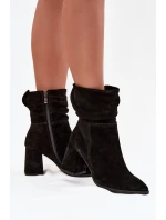 Boty na podpatku model 220193 Step in style Boty na podpatku model 220193 Step in style