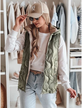 Dámská přechodná prošívaná vesta VESOLITA zelená FashionStreet TY4877 Dámská přechodná prošívaná vesta VESOLITA zelená FashionStreet TY4877