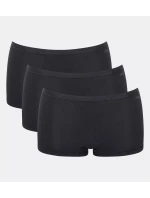 Dámské kalhotky GO Daily Cotton Short 3P - BLACK - černé 0004 - SLOGGI