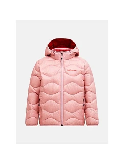 Dětská péřová bunda PEAK PERFORMANCE Jr Helium Down Hood Jacket, růžová barva