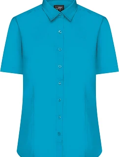 Daiber JN 679 Popelínová halenka s krátkým rukávem 02.0679 turquoise