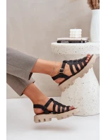 Kožené dámské sandály Zazoo 3695 černé