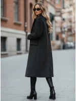 Dámský zimní kabát dlouhý oversize černý FashionStreet NY0765z