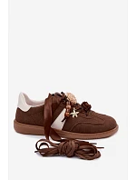 Dámské tenisky s ozdobami Čokoládové Lelora