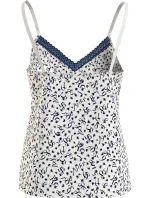 Dámský pyžamový top WOVEN CAMI PRINT UW0UW05006 02X  bílý s potiskem - Tommy Hilfiger