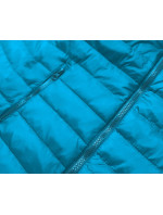 Světle modrá lehká dámská prošívaná bunda (20311-243)
