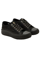 Lee Cooper dámské sportovní boty black platform lace-up dámské