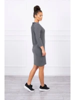 Klasické šaty grafitová melanž