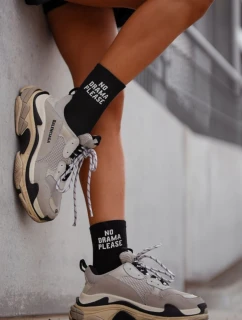 Dámské Ponožky Se Nápisem NO DRAMA PLEASE Černé