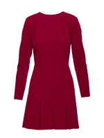 M872 Šaty s obrácenými záhyby - bordó