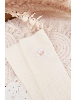 Dámské dlouhé vlněné ponožky – ecru Dámské dlouhé vlněné ponožky – ecru