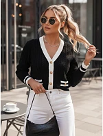 FUZZY dámský svetr černý FashionStreet MY2367 FUZZY dámský svetr černý FashionStreet MY2367