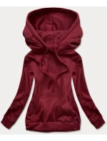 Dámská tepláková mikina ve vínové bordó barvě (W02-21) Dámská tepláková mikina ve vínové bordó barvě (W02-21)