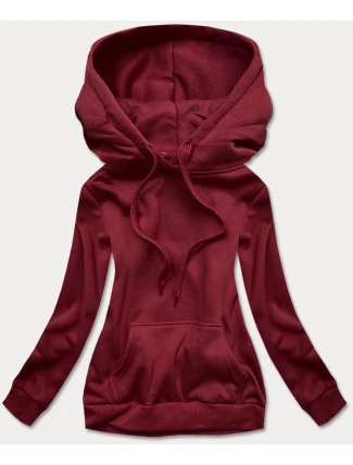 Dámská tepláková mikina ve vínové bordó barvě (W02-21) Dámská tepláková mikina ve vínové bordó barvě (W02-21)