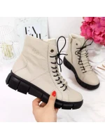 Rieker W X3428 béžové zateplené boty