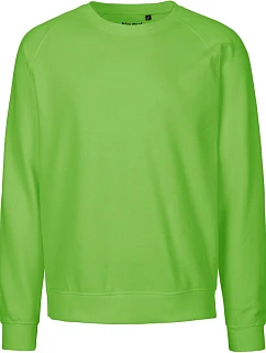 Neutral O 63001 Unisex raglánová mikina z bio bavlny 77.6301 lime