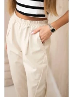 Kalhoty s kapsami Summer Punto světlé béžové