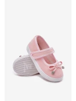 Dětské baletky s mašlí růžové Amirinas