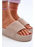 Dámské semišové snímky na platformě Big Star Béžová