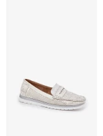 Dámské eko kožené mokasíny Bralithia – zlaté