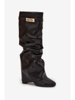 Kozačky na podpatku  model 220723 Step in style