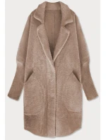 Vlněný přehoz přes oblečení typu "alpaka" ve velbloudí barvě (7108)