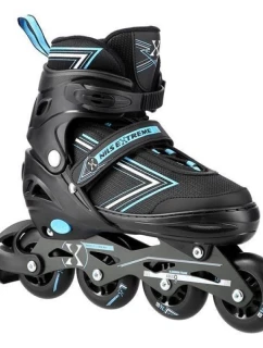 NILS EXTREME NH11912 A 2V1 BRUSLE ČERNÁ/MODRÁ VELIKOST S (31-34) S VYMĚNITELNÝMI HOKEJOVÝMI BRUSLEMI