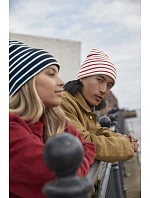 Beechfield B 39R Pletená čepice s pruhy a manžetou 53.039R soft white/classic red Beechfield B 39R Pletená čepice s pruhy a manžetou 53.039R soft white/classic red