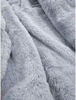 Světle modrá kožešinová džínová bunda (10538)