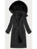 Černá dlouhá dámská zimní bunda (5M3168-392)