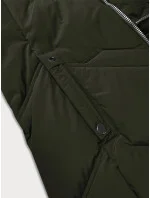 Dámská zimní plus size bunda v khaki barvě s kapucí S'west (B8300-11)