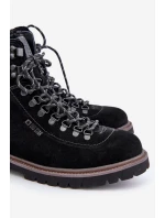 Semišové Zateplené Boty Třpytky Pánské Big Star OO174643 Černé