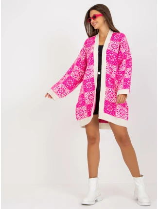 Dámský svetr LC SW 0301 bílý a růžový