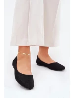 Dámské ploché baleríny s glitrem Tatorelis – černé