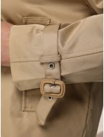 Dámský krátký elegantní kabát klasického střihu béžový FashionStreet NY0771