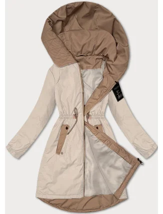 Světle béžová dámská bunda se stahováním v pase S'West (B8352-46)