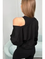 3-dílná sada mikina + top + legíny černá 3-dílná sada mikina + top + legíny černá